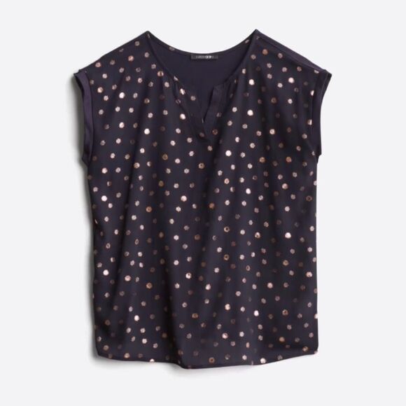 PAPERMOON
Reece Mixed Material Key Hole Top Navy 1X Stitch Fix - Picture 1 of 9